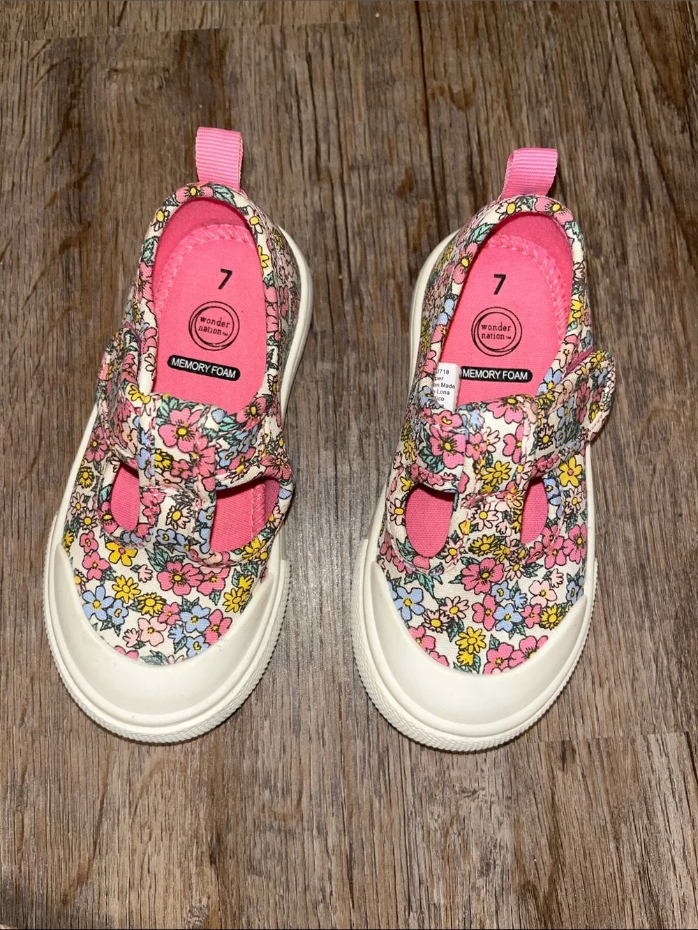 wonder nation Pink Floral Mary Jane Sneakers